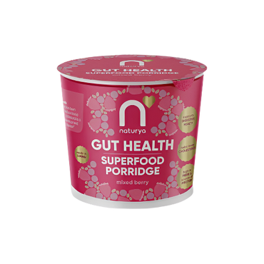 Naturya Gut Health Superfood Porridge Mixed Berry 55g – vegan porridge with probiotics and prebiotics for digestive health